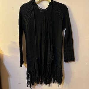 Love Stitch hooded knit pullover sweater